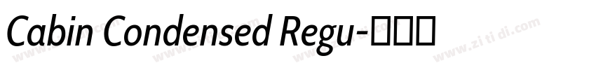 Cabin Condensed Regu字体转换